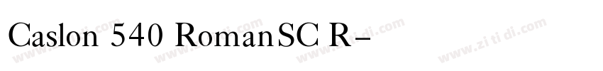 Caslon 540 RomanSC R字体转换